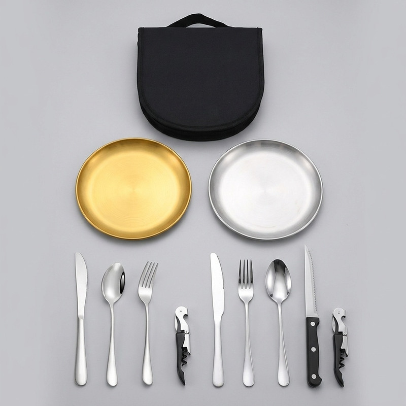 مجموعه ظروف سفری 2 نفره کد Stainless steel