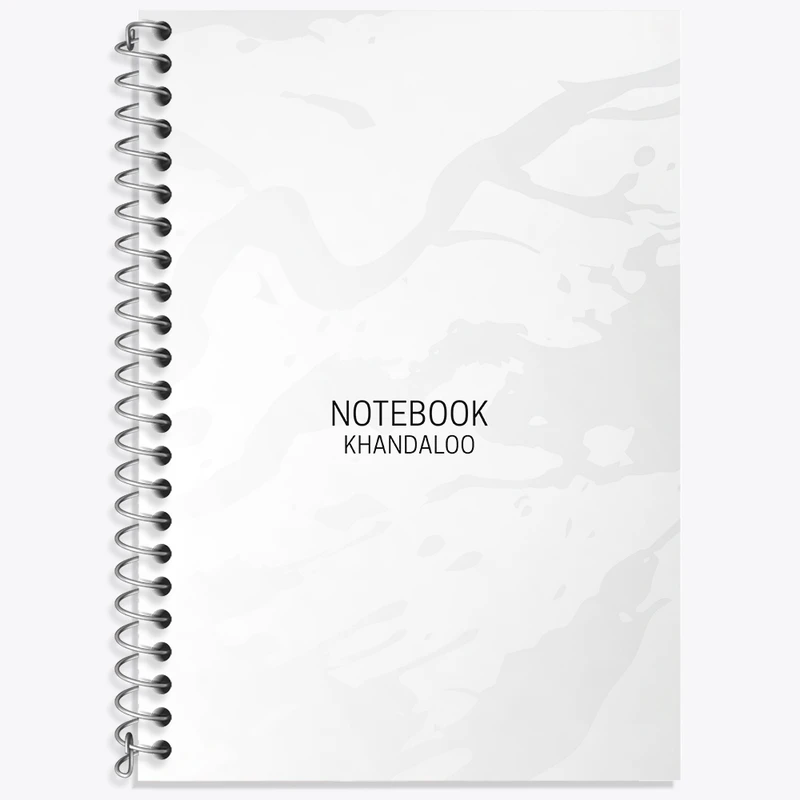 دفتر زبان 50 برگ خندالو مدل سه خط طرح مینیمال کد N1508