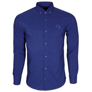 پیراهن آستین بلند مردانه مدل bng2 رنگ آبی کاربنی