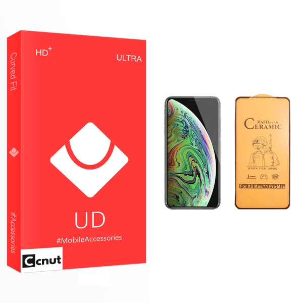 محافظ صفحه نمایش سرامیکی کوکونات مدل UD Glass مناسب برای گوشی موبایل اپل iPhone XS Max