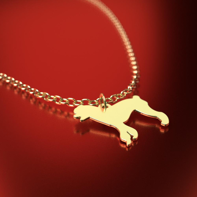 آویز ساعت طلا 18 عیار زنانه مدوپد مدل سگ کد CA16556