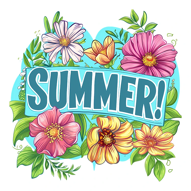 استیکر پارچه و لباس پاد آفرین مدل تابستان طرح گل کد S5689