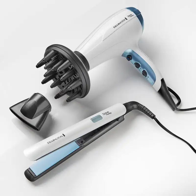 اتو مو و سشوار رمینگتون مدل Shine Therapy S8500GP