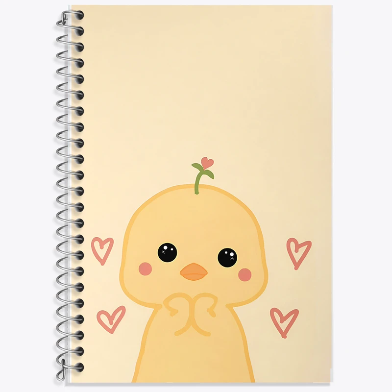 دفتر زبان 50 برگ خندالو مدل سه خط طرح جوجه بامزه کد F5550