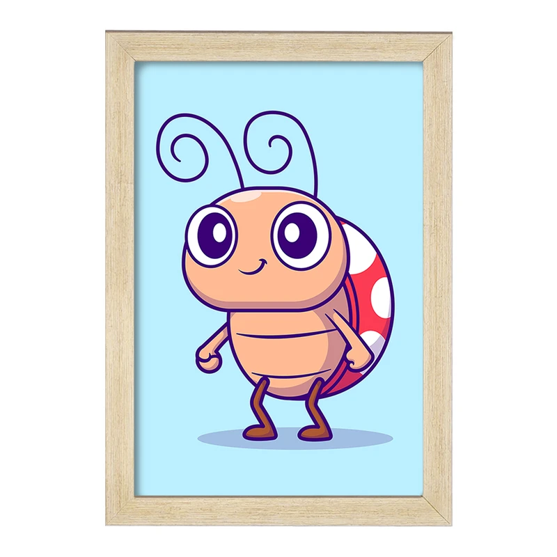 تابلو خندالو مدل حیوانات بامزه کفشدوزک کد 25414