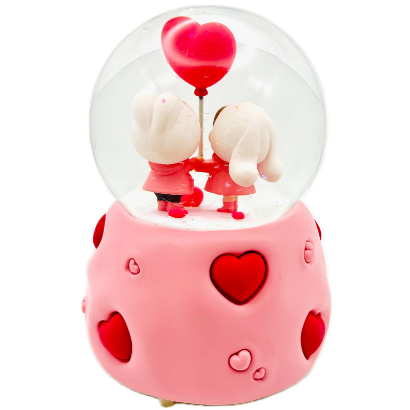 گوی موزیکال مدل پمپی مدیوم Sweet طرح عشق خرگوشی کد MPA16230.9