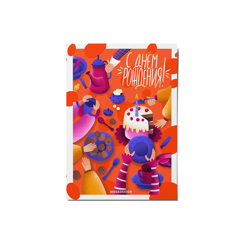 کارت پستال ماسا دیزاین مدل تولدت مبارک کد stkv0538