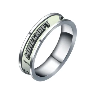 انگشتر ناکسیگو مدل شب تاب طرح ماینکرفت کد RN14904