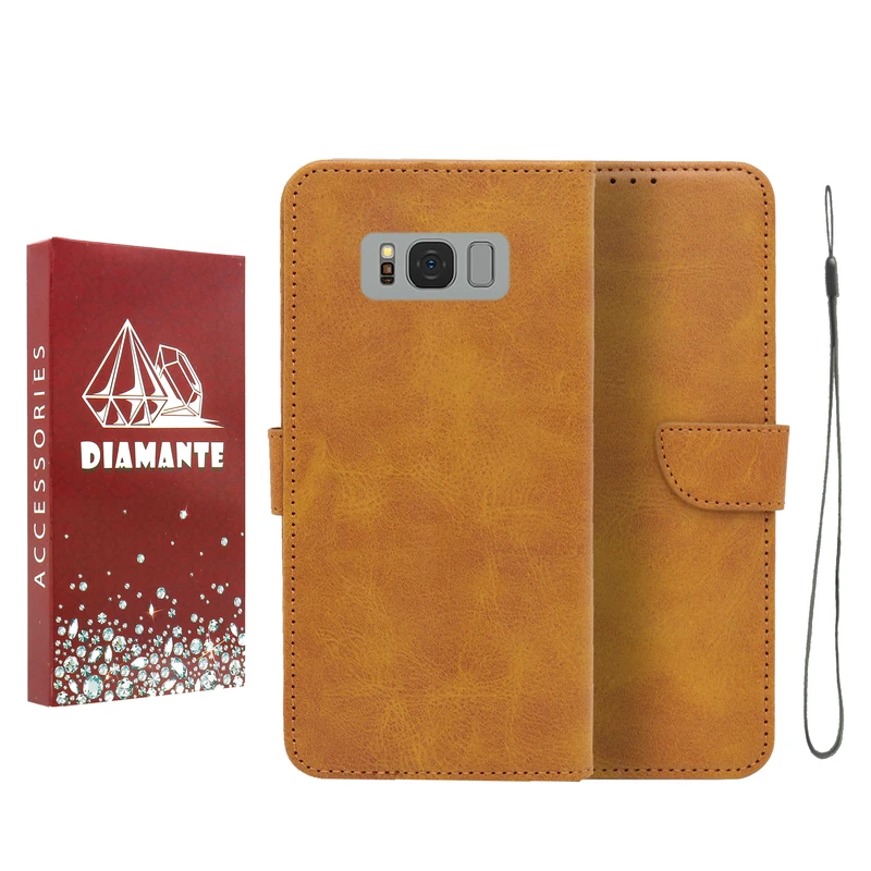 کیف کلاسوری دیامانته مدل Bandaviz Rd مناسب برای گوشی موبایل سامسونگ Galaxy S8 Plus به همراه بند آویز