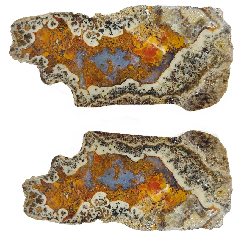 سنگ راف عقیق مدل شجر پاییزی کد 150M مجموعه 2 عددی