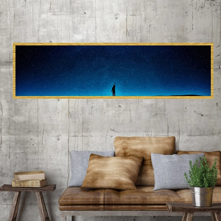 تابلو بکلیت طرح آسمان و ستارگان مدل کشیده T-7817