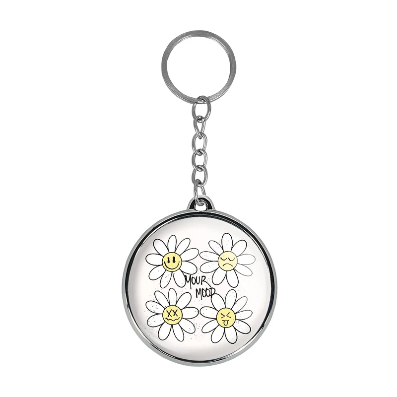 جاکلیدی خندالو طرح گل بابونه مدل دوطرفه کد 2952529526