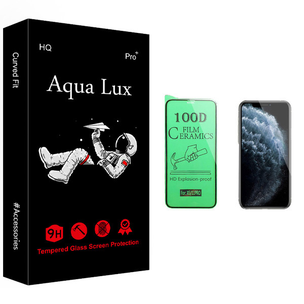 محافظ صفحه نمایش سرامیکی آکوا لاکس مدل +Pro مناسب برای گوشی موبایل اپل iPhone 11 Pro