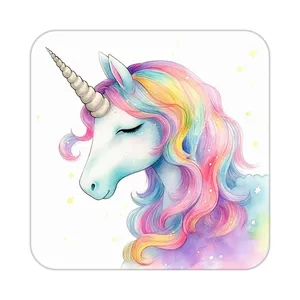 زیر لیوانی کاکتی طرح اسب تک شاخ و یونیکورن مدل mp33021