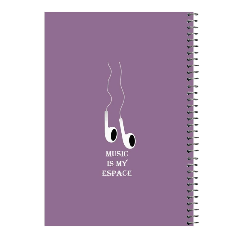 دفتر مشق 80 برگ اس جی مدل هندزفری     