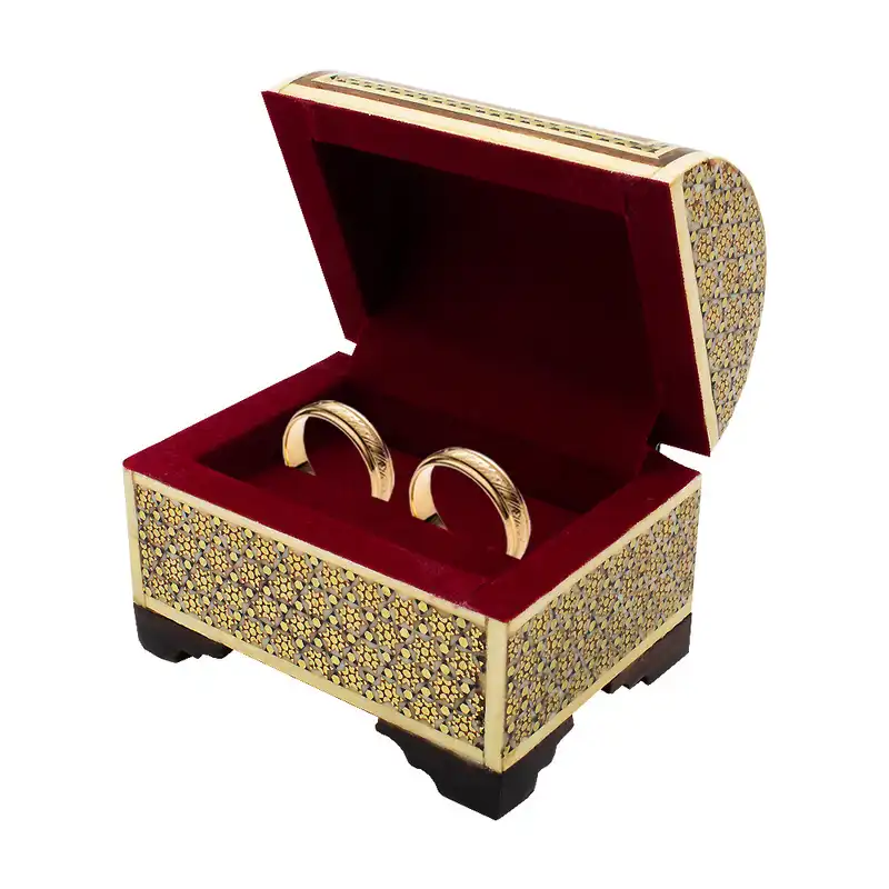 جعبه جواهرات خاتم کاری کد 02