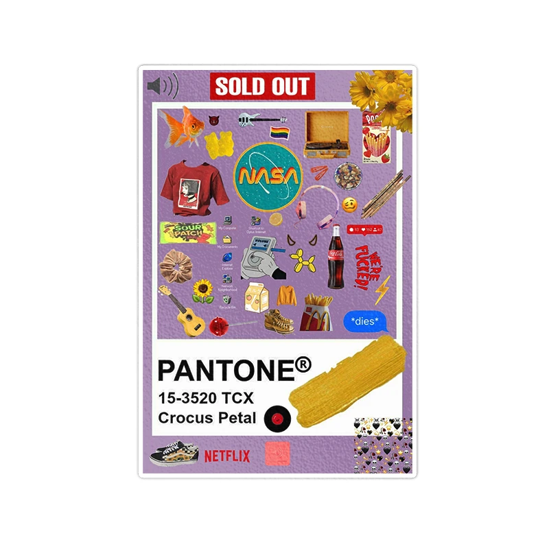 استیکر لپ تاپ ویندی دیزاین طرح pantone مدل 1394