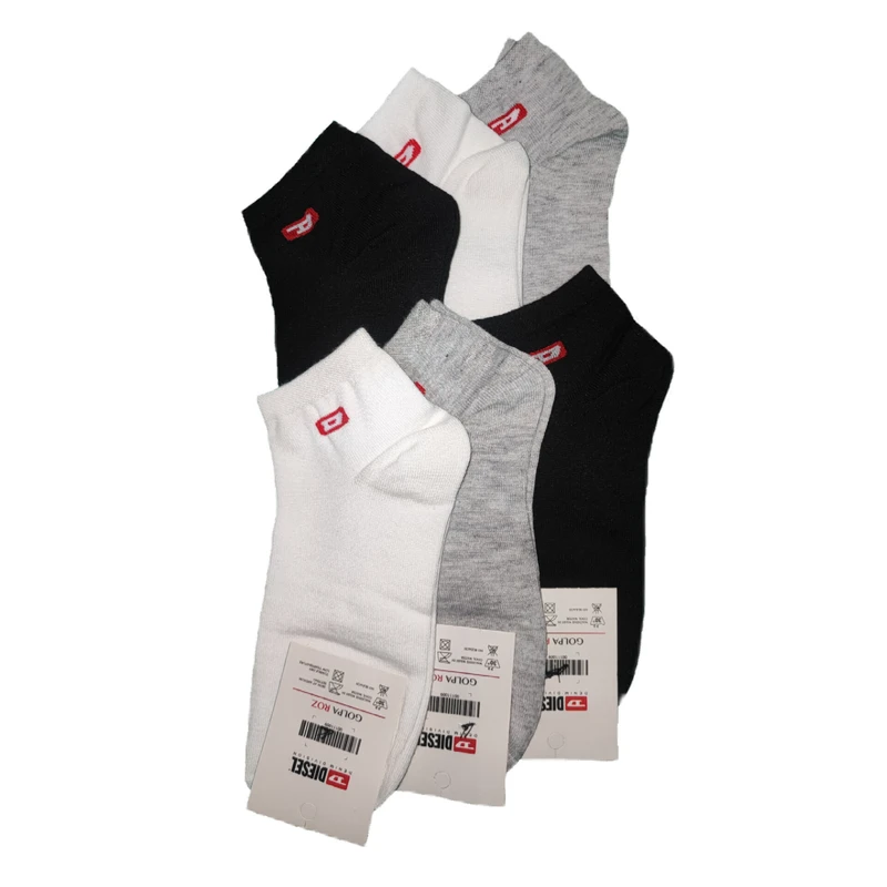 جوراب ساق کوتاه مردانه مدل گلپا رز بسته 6 عددی