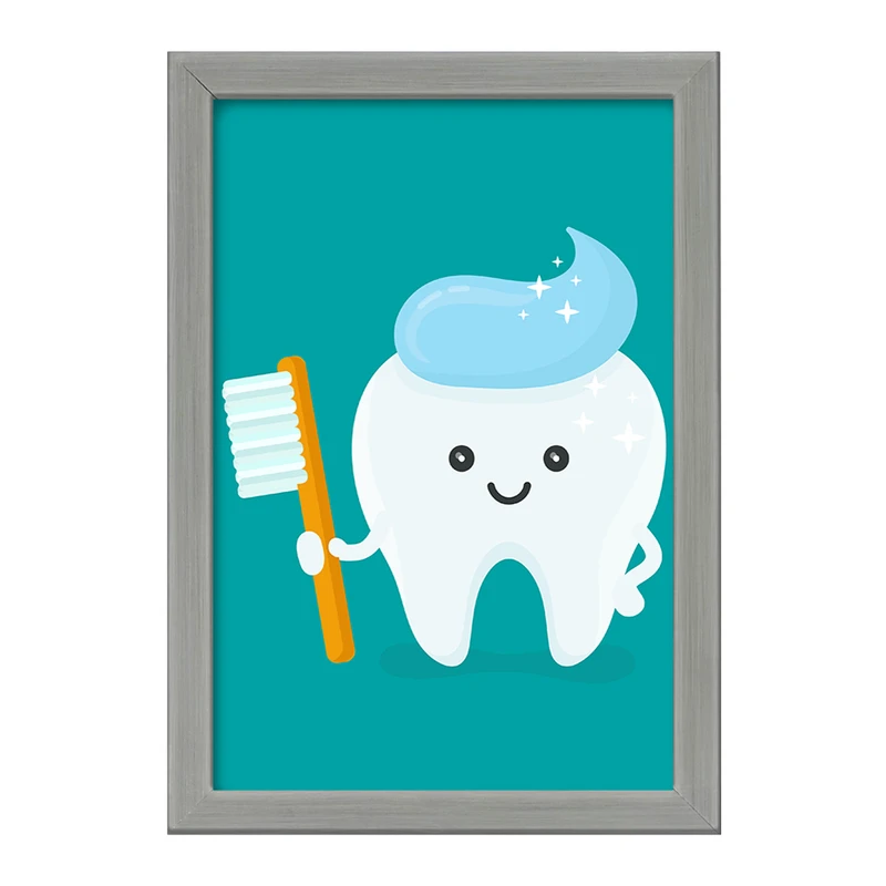 تابلو خندالو طرح دندان و دندان پزشکی کودکانه کد 36756