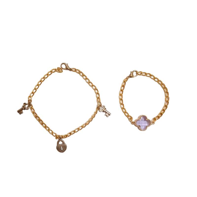 نیم ست دخترانه مدل قفل و کلید مجموعه 2 عددی