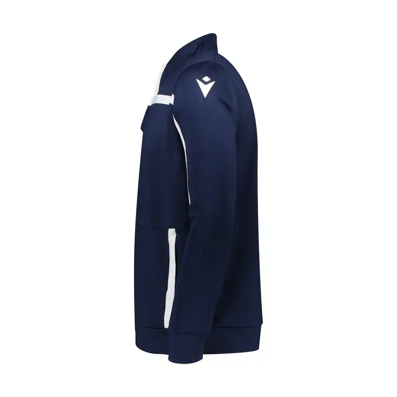 ست گرمکن و شلوار  ورزشی مردانه مکرون مدل لاتزی تمام زیپ رنگ سرمه ای