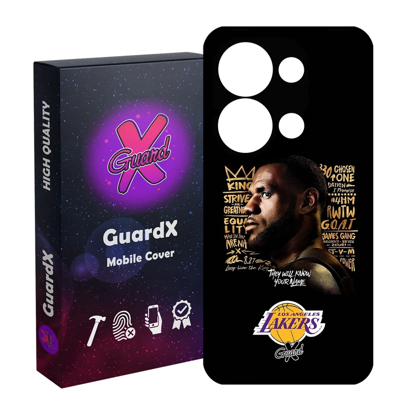کاور گارد ایکس طرح Lebron James مدل Glass10120 مناسب برای گوشی موبایل شیائومی Redmi Note 13 Pro 4G / Poco M6 Pro 4G