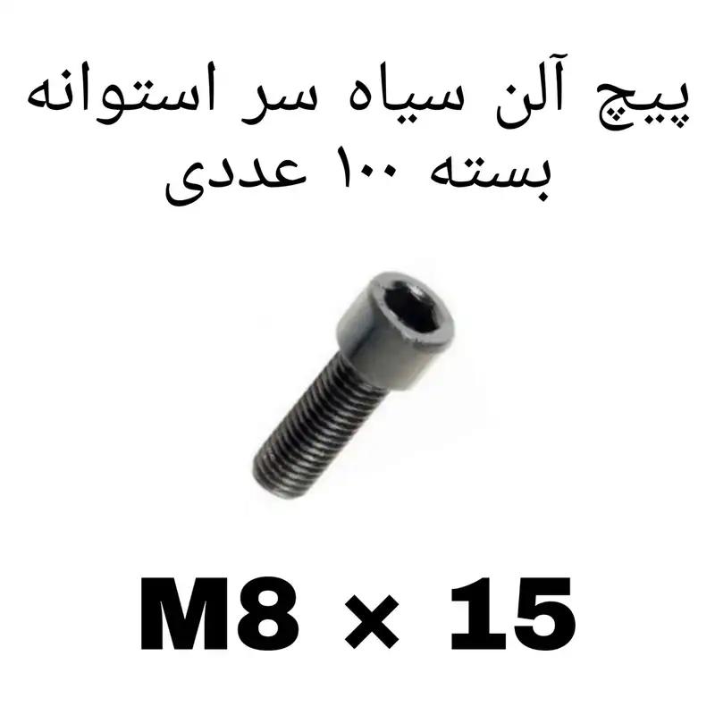 پیچ آلن مدل M8-15 کد 2198 بسته 100 عددی