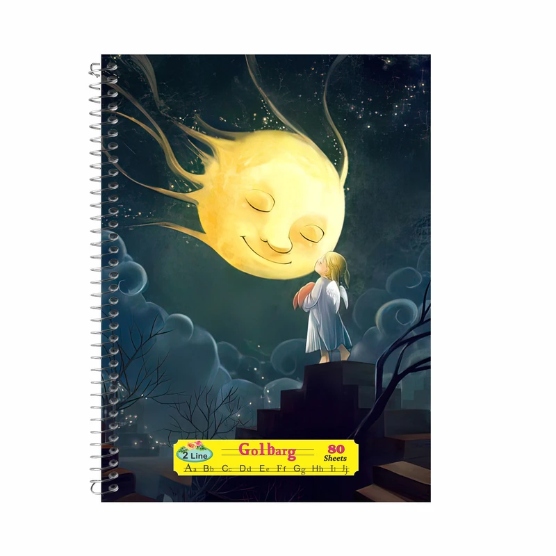 دفتر زبان 80 برگ گلبرگ مدل دخترانه کد 7056
