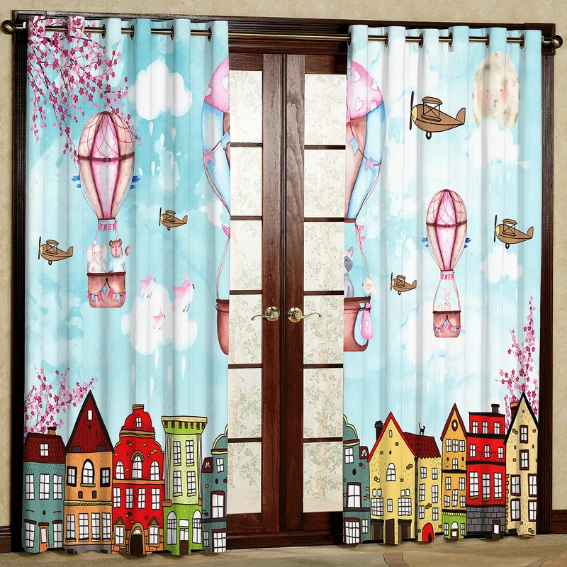 پرده مدل بالن هازان پانچی کد 2536 سایز 140x200 سانتی متر