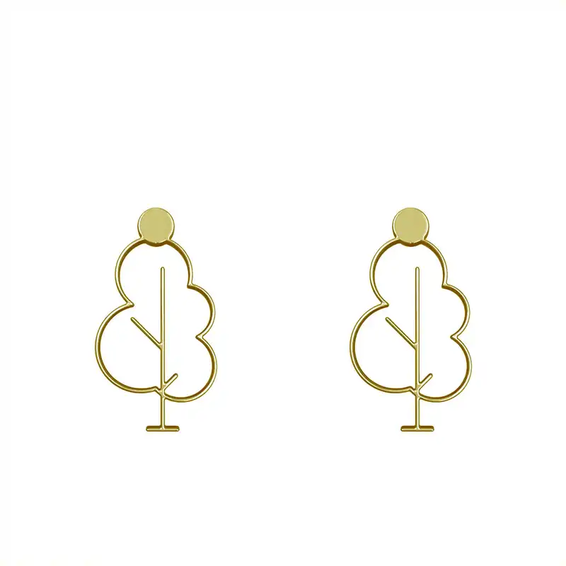 گوشواره طلا 18 عیار زنانه مدوپد مدل درخت کد GA1-15813