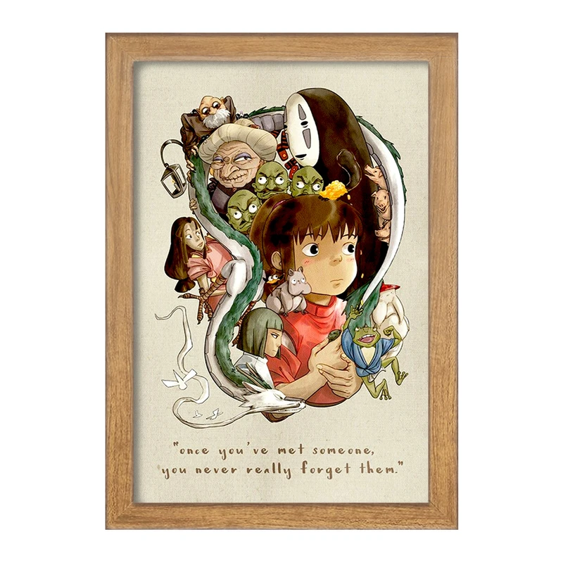 تابلو خندالو مدل انیمه شهر اشباح (Spirited Away) کد F840