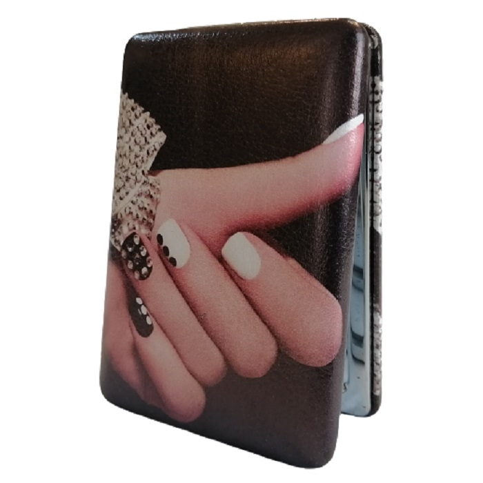 آینه جیبی مدل نگین چرمی