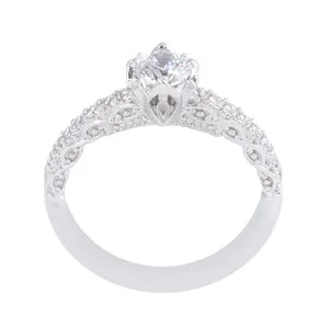 انگشتر نقره زنانه بازرگانی میلادی مدل سنگ کوارتز کد AWR_1109