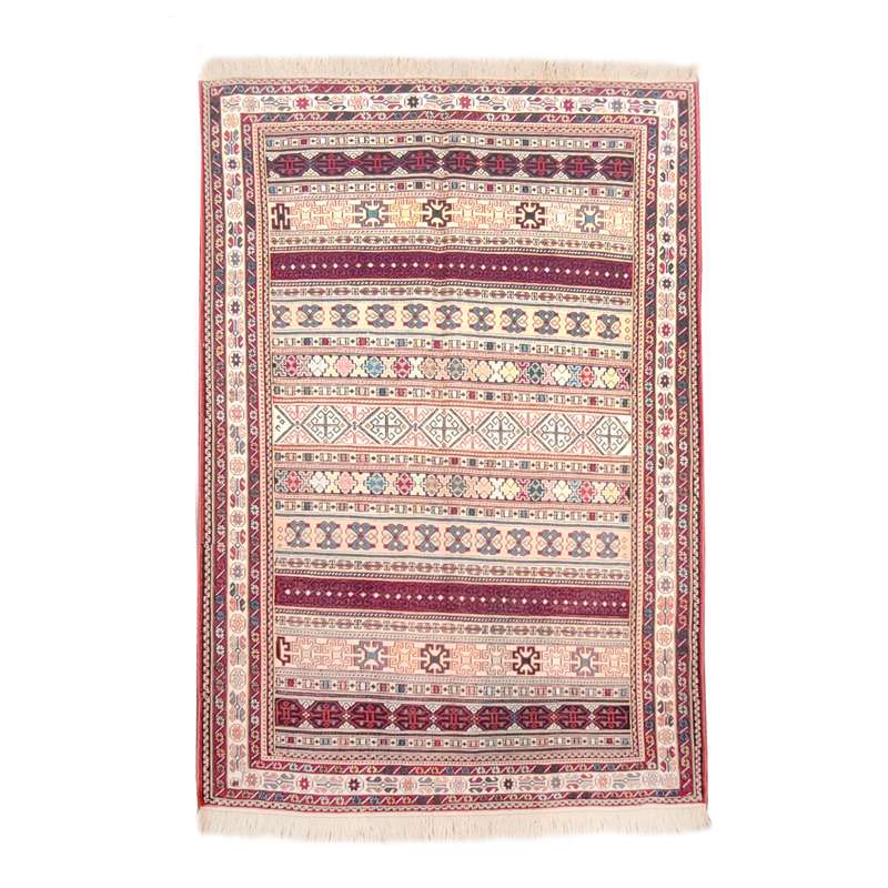 گلیم دستباف یک و نیم متری طرح سوزنی مدل AA90