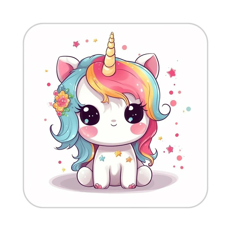 زیر لیوانی کاکتی طرح اسب تک شاخ و یونیکورن مدل mp29734