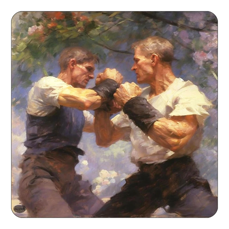 مگنت کاکتی طرح نقاشی رنگ روغن مدل mp70518