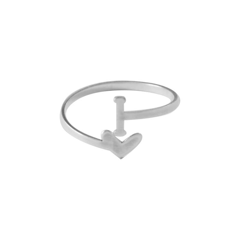 انگشتر نقره زنانه دلی جم طرح I کد D 519