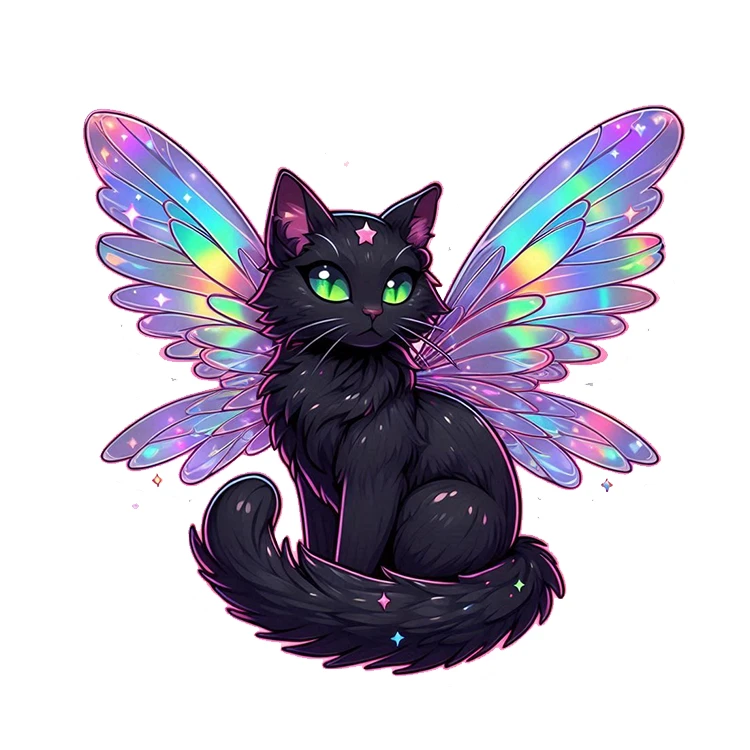 استیکر پارچه و لباس پاد آفرین مدل گربه  کیوت کد 702