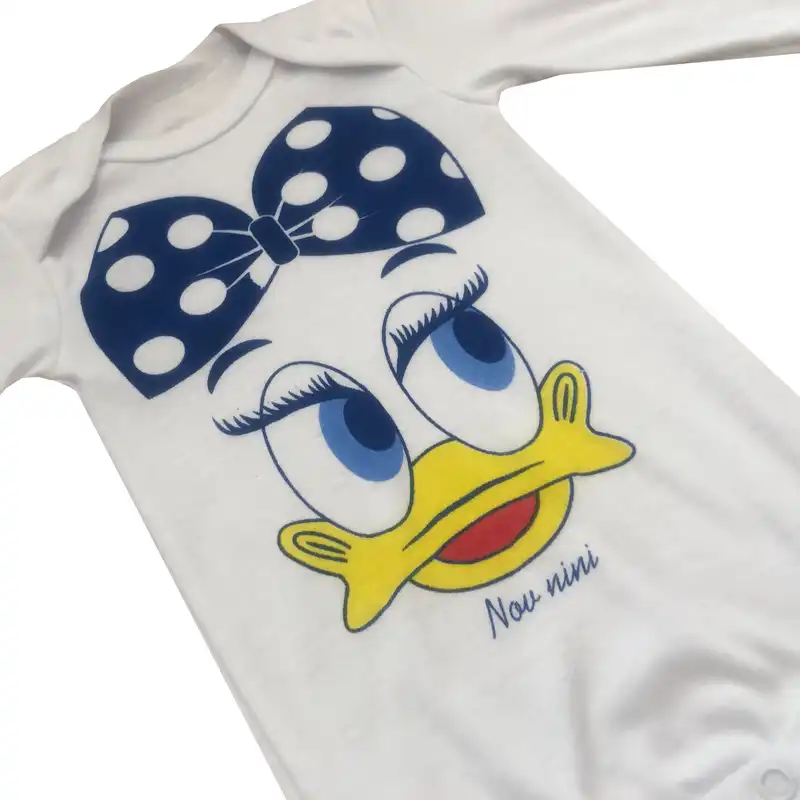 ست 3 تکه لباس نوزادی نوونینی مدل اردک رنگ سرمه ای