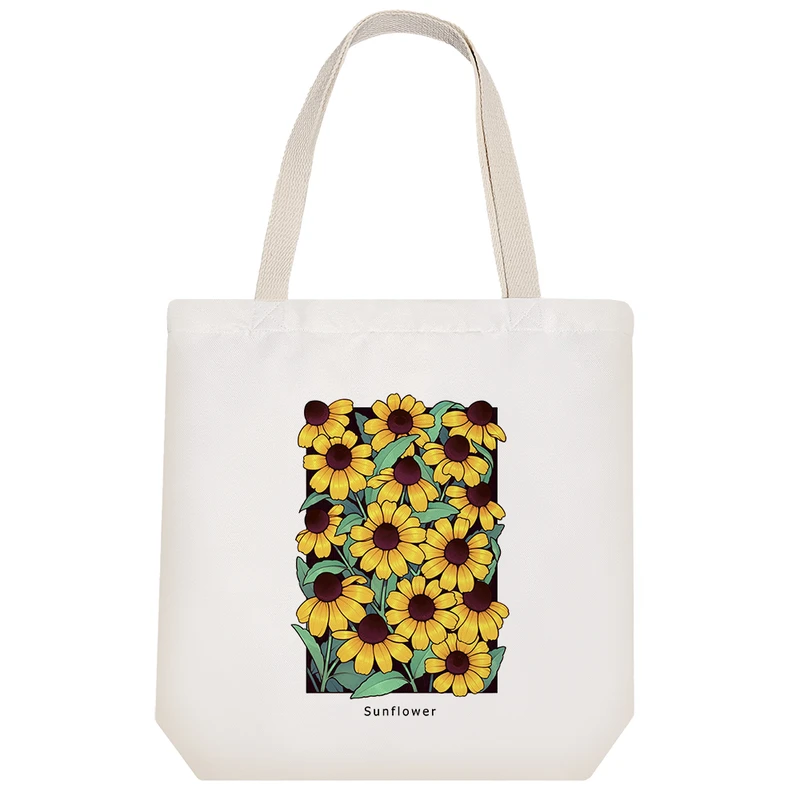 ساک خرید خندالو طرح گل آفتابگردان کد H31