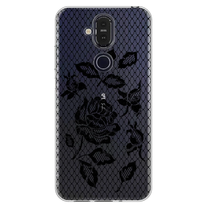 کاور مگافون طرح گل مدل C43-B مناسب برای گوشی موبایل نوکیا 8.1 / X7