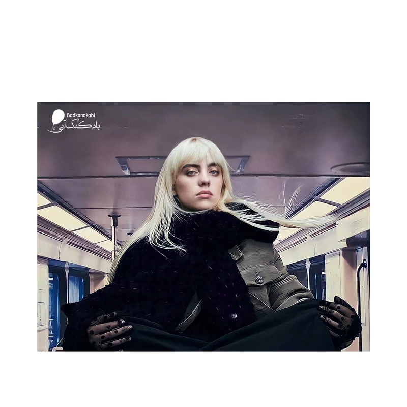 پوستر دیواری بادکنک آبی طرح Billie Eilish – NDA مدل B8