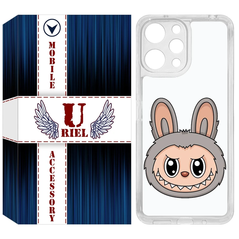 کاور یوریل مدل Clear کد 114 طرح لبوبو Labubu مناسب برای گوشی موبایل شیائومی Redmi 12 4G / 12 5G