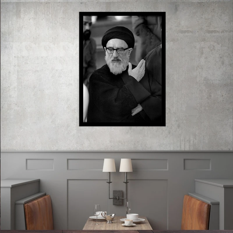 تابلو بکلیت طرح مشاهیر ایران شهید طالقانی مدل قاب شاسی B-S9796