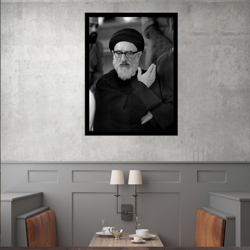 تابلو بکلیت طرح مشاهیر ایران شهید طالقانی مدل قاب شاسی B-S9796