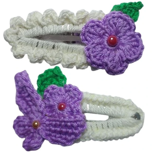 گیره مو زنانه مدل گل برگ و پروانه بسته دو عددی