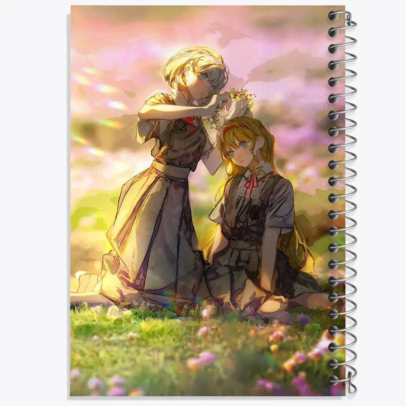 دفتر مشق 50 برگ خندالو مدل کاکه و سومیره انیمه مادوکا مجیکا Madoka Magica کد 18436