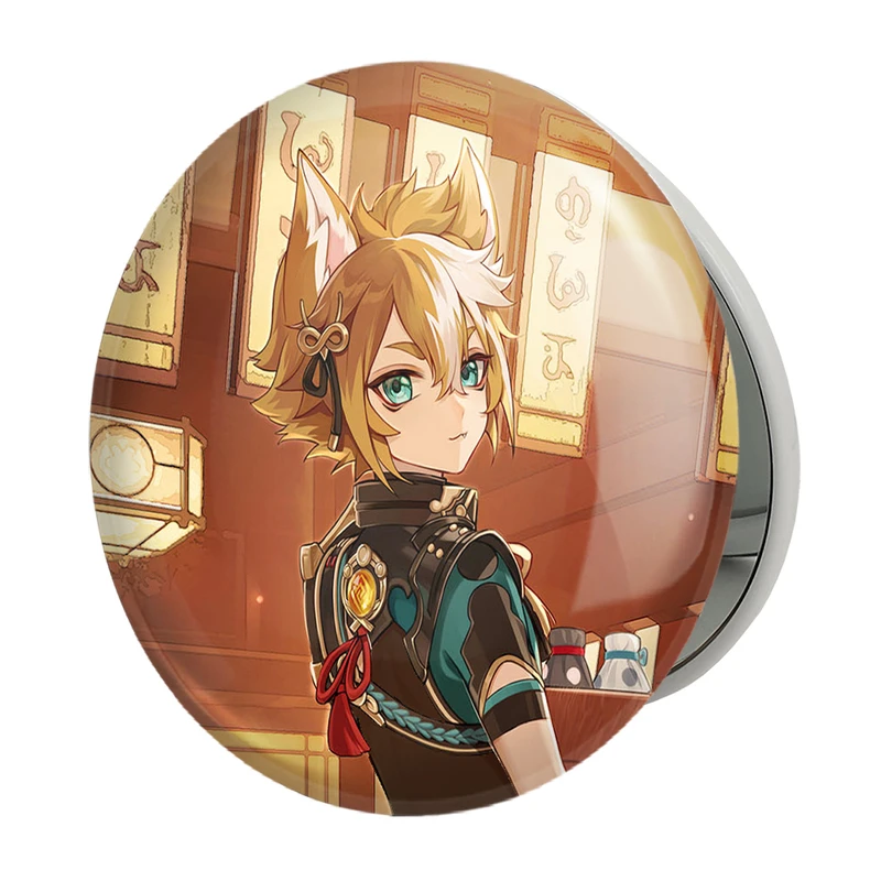 آینه جیبی خندالو طرح بازی گنشین ایمپکت Genshin Impact مدل تاشو کد 25676 