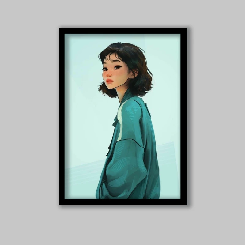 تابلو لیلیان طرح سریال بازی مرکب کد LA-G10804-2 فریم مشکی