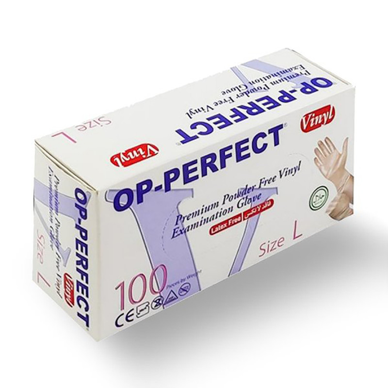 دستکش وینیل اپی پرفکت مدل 100 سایز لارج ده بسته 100 عددی